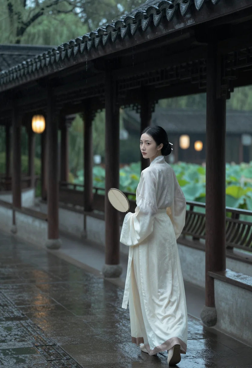 AI song dynasty sample — portrait of a woman, full-length portrait of a Han-Chinese w