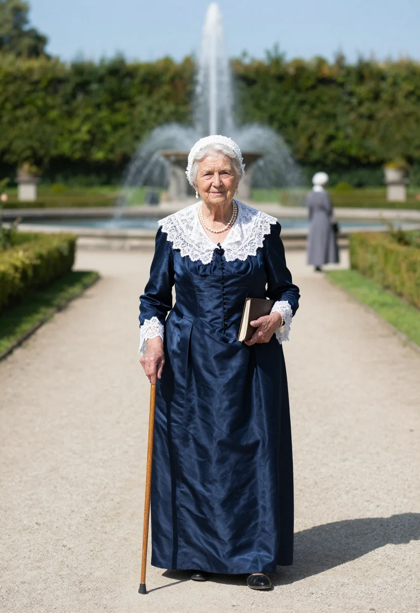 AI sophia of hanover sample — portrait of an elderly woman, full-length portrait of an ale