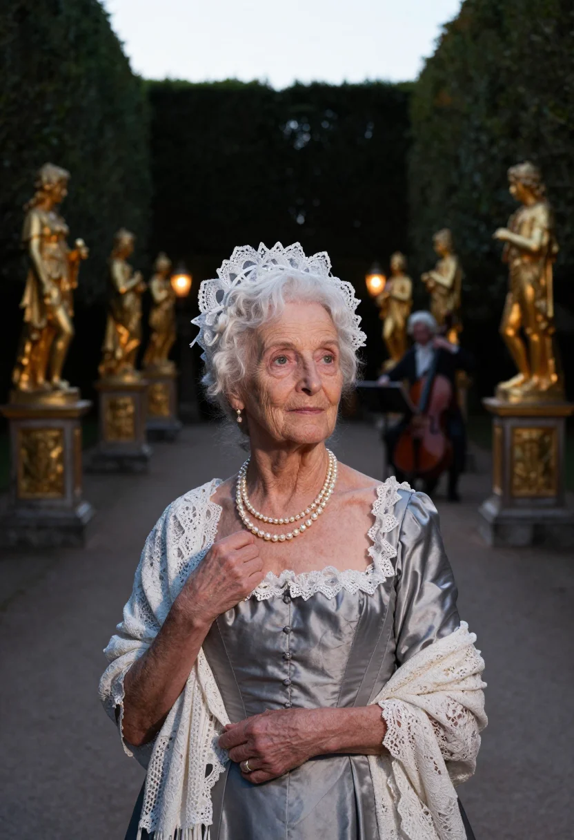 AI sophia of hanover sample — portrait of an elderly woman, chest-up over-the-shoulder por