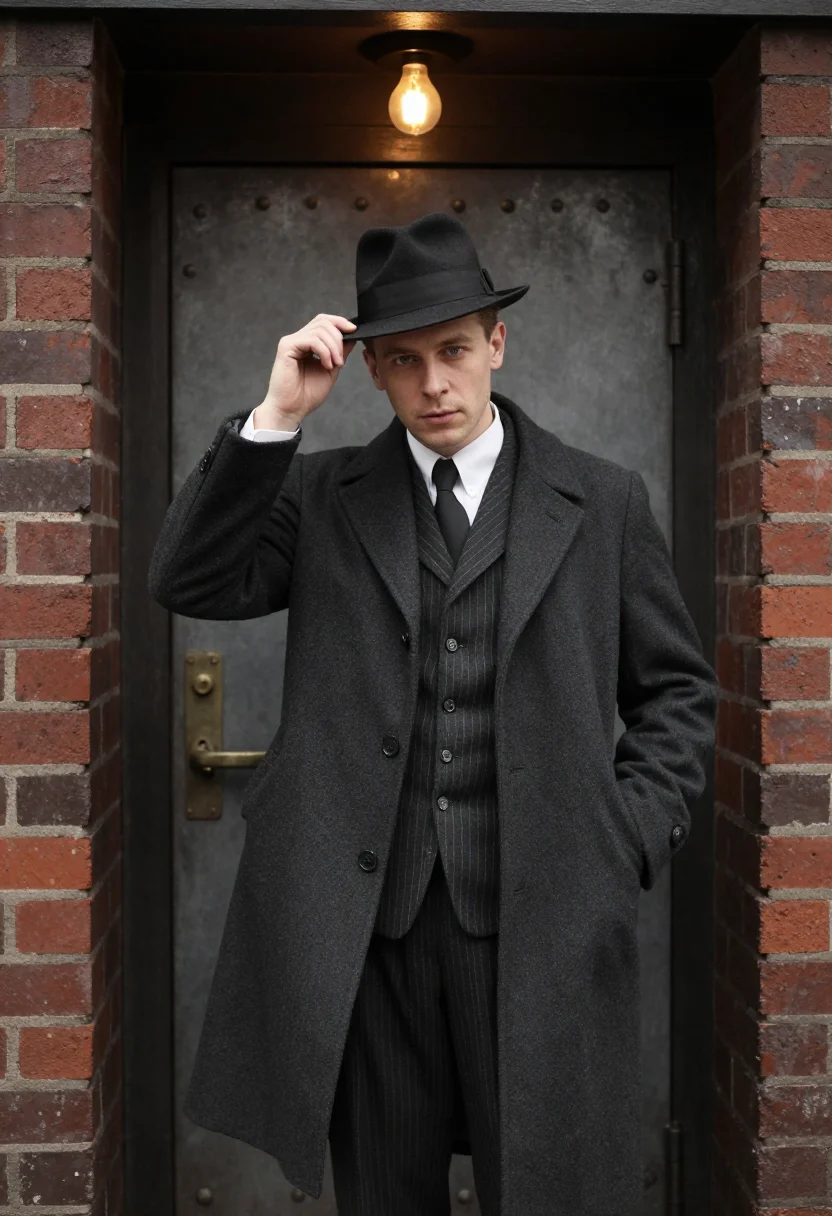 AI speakeasy chicago sample — portrait of a man, tight half-length portrait of a Polish-Am