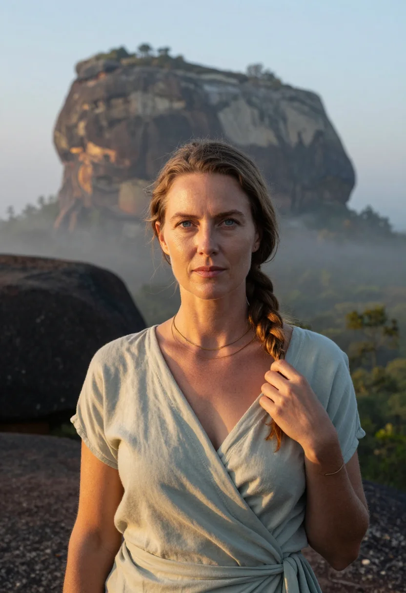 AI sri lanka sample — portrait of a woman, head-and-shoulders portrait of a Wester