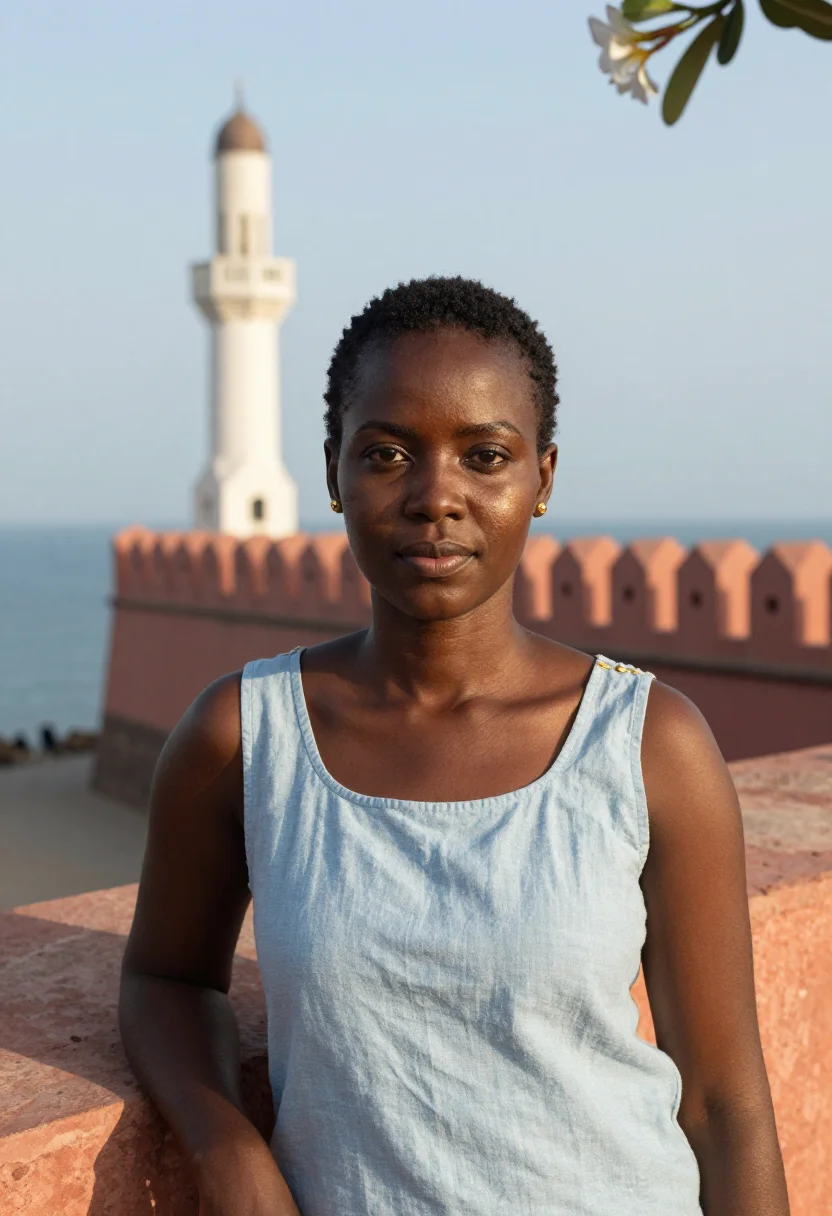 AI sri lanka sample — portrait of a woman, head-and-shoulders portrait of a Black
