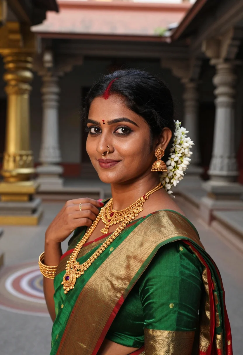 AI sridevi sample — portrait of a woman, close chest-up portrait of a South-Asia