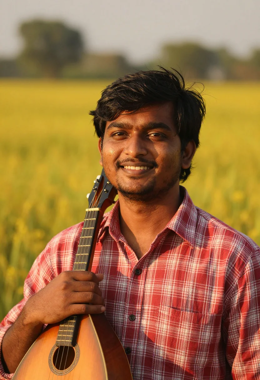 AI srk ddlj sample — portrait of a man, chest-up photograph of a North-Indian man