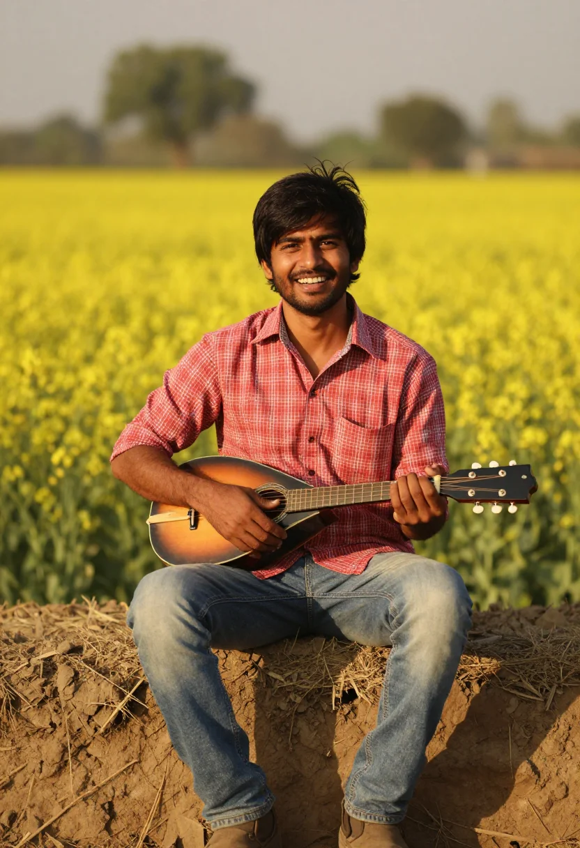AI srk ddlj sample — portrait of a man, three-quarter-length photograph of a Nort