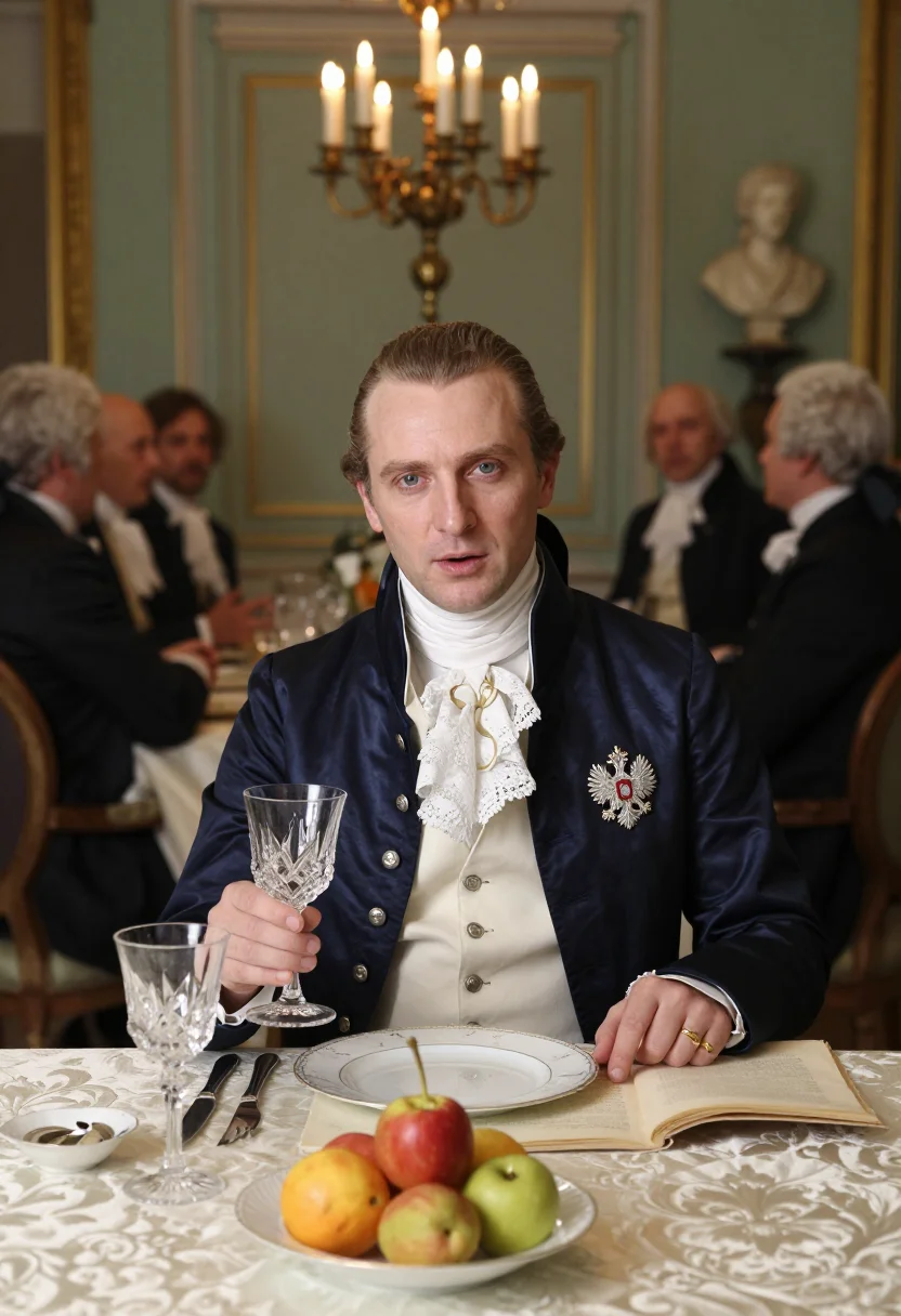 AI stanislaw poniatowski sample — portrait of a man, waist-up portrait of a Polish man in his