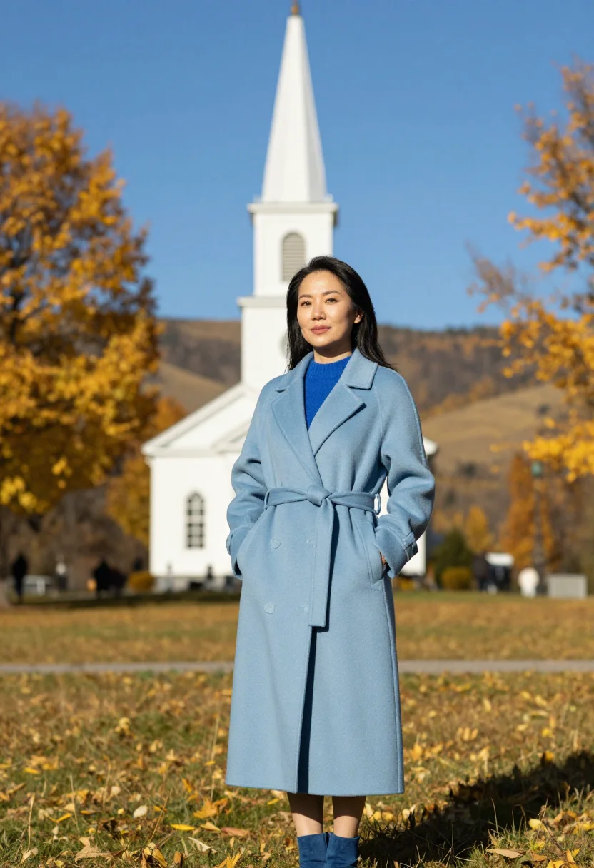 AI stowe white church gold sample — portrait of a woman, framed half-length from the waist up, a