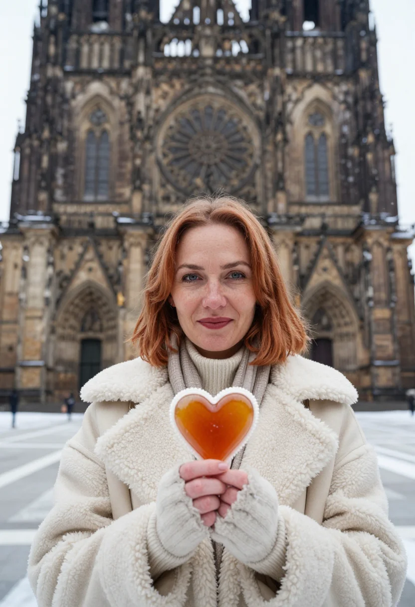 AI strasbourg christmas market sample — portrait of a woman, half-length portrait of a German woman