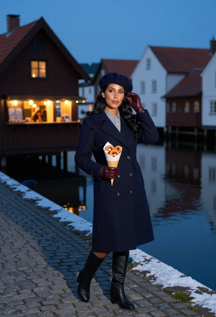 AI strasbourg christmas market sample — portrait of a woman, full-length portrait of a Spanish woman
