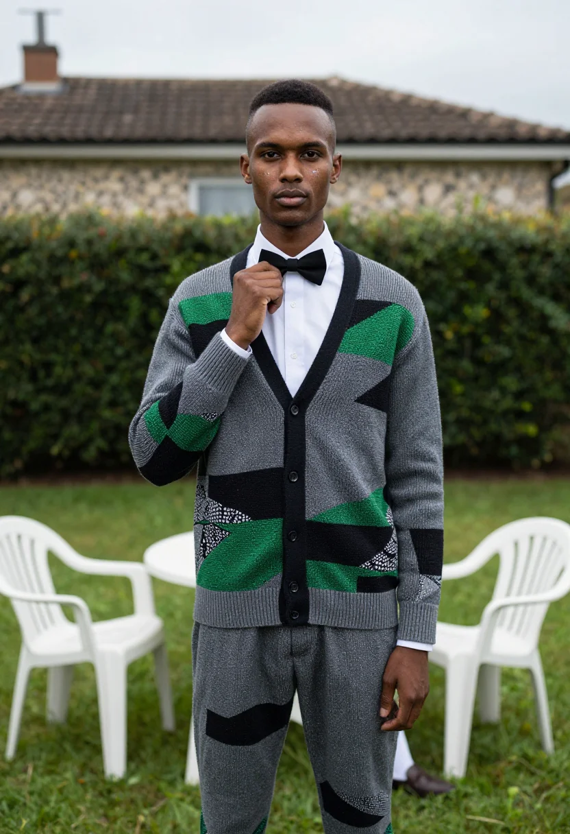 AI stromae racine carree sample — portrait of a man, close half-length portrait of a man of mi