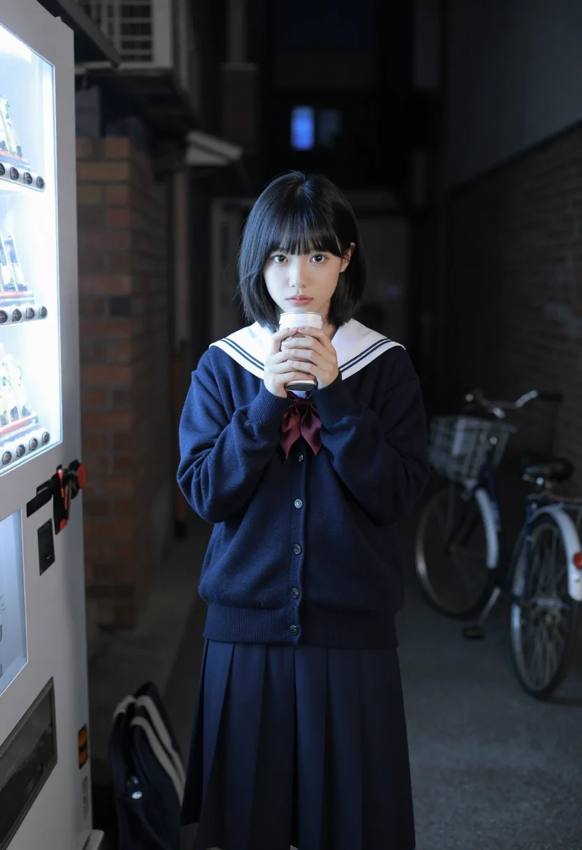 AI sukeban sample — portrait of a woman, a Japanese woman in her early twenties