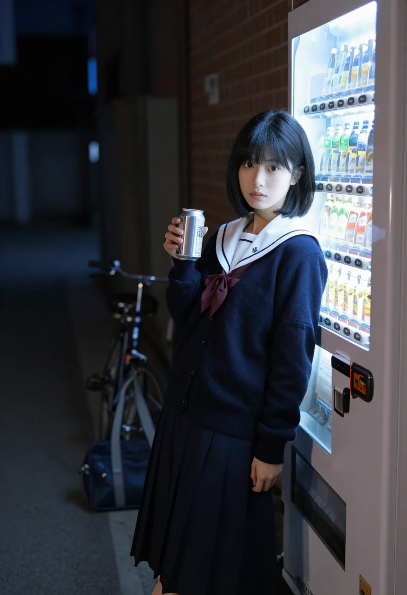 AI sukeban sample — portrait of a woman, a Japanese woman in her early twenties