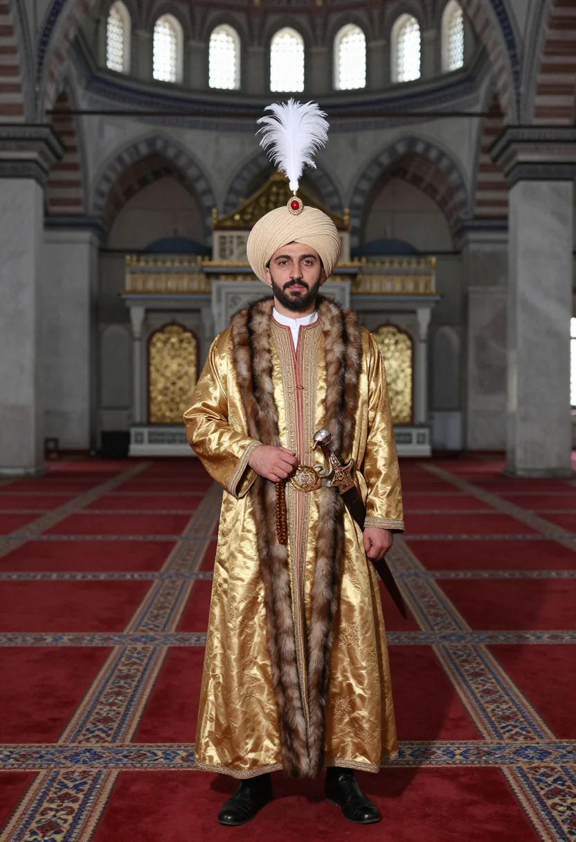 AI suleiman sample — portrait of a man, full-length portrait of an Ottoman Turkis