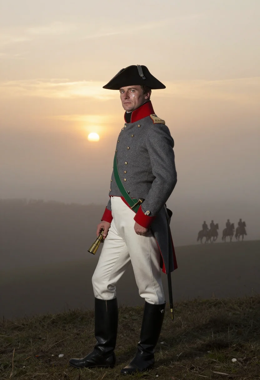 AI sun of austerlitz sample — portrait of a man, full-length portrait of a French man in h