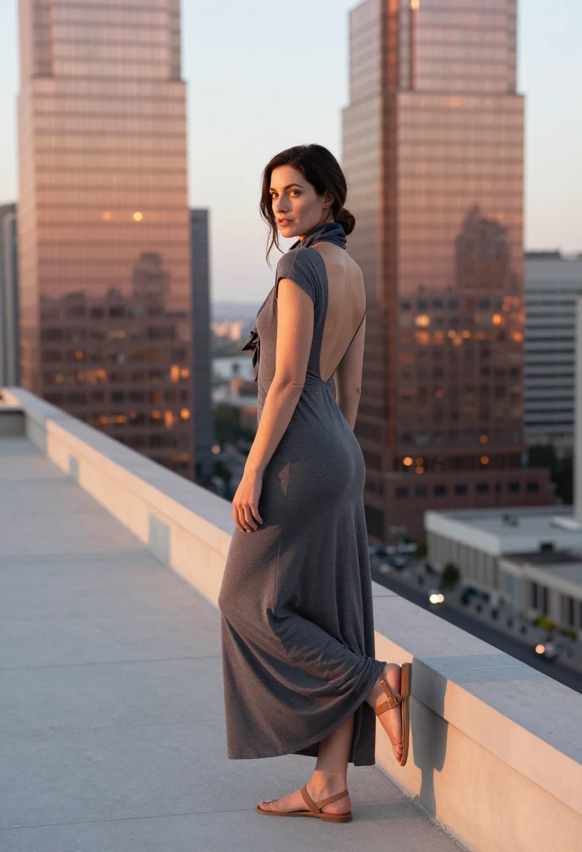 AI sunset sample — portrait of a woman, full-length portrait of a Western Europ