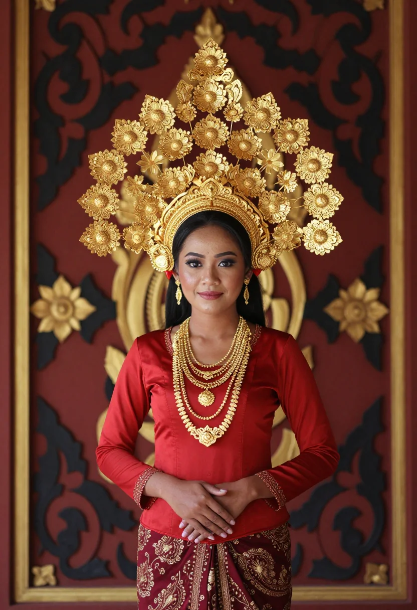 AI suntiang sample — portrait of a woman, half-length frontal portrait of a Minan