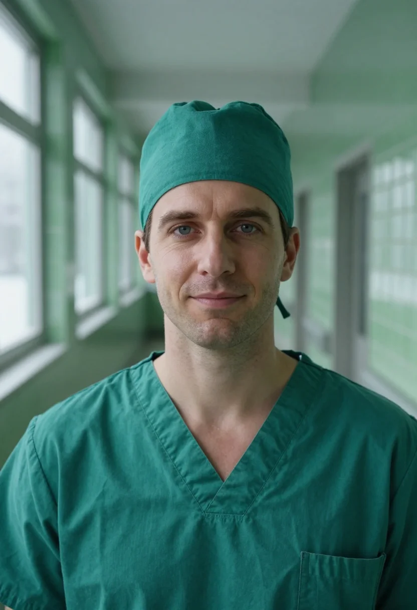 Example portrait from the AI Surgeon Scrub Green — Free Preview, Train Once