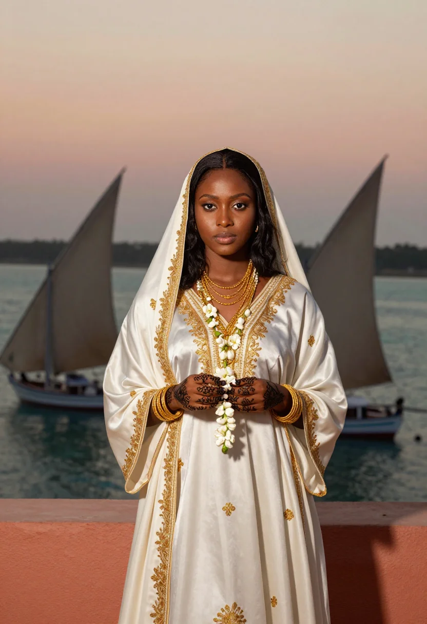 AI swahili bride sample — portrait of a woman, half-length portrait of a young Swahili