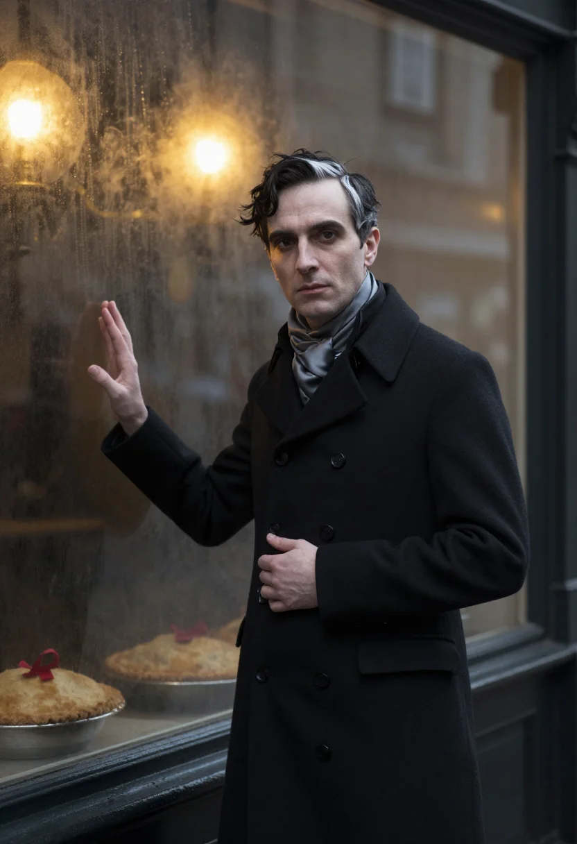 AI sweeney todd sample — portrait of a man, half-length portrait of an English man in