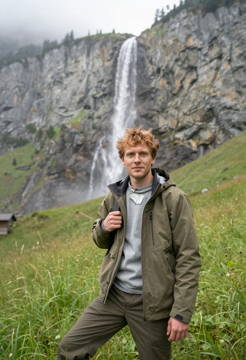 AI switzerland sample — portrait of a traveler, full-length portrait of a Western-Eu