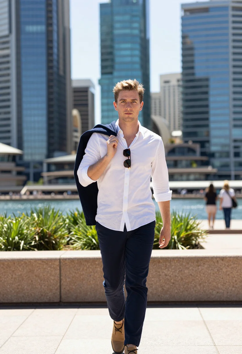 AI sydney barangaroo sample — portrait of a man, half-length portrait of a Western-Europea