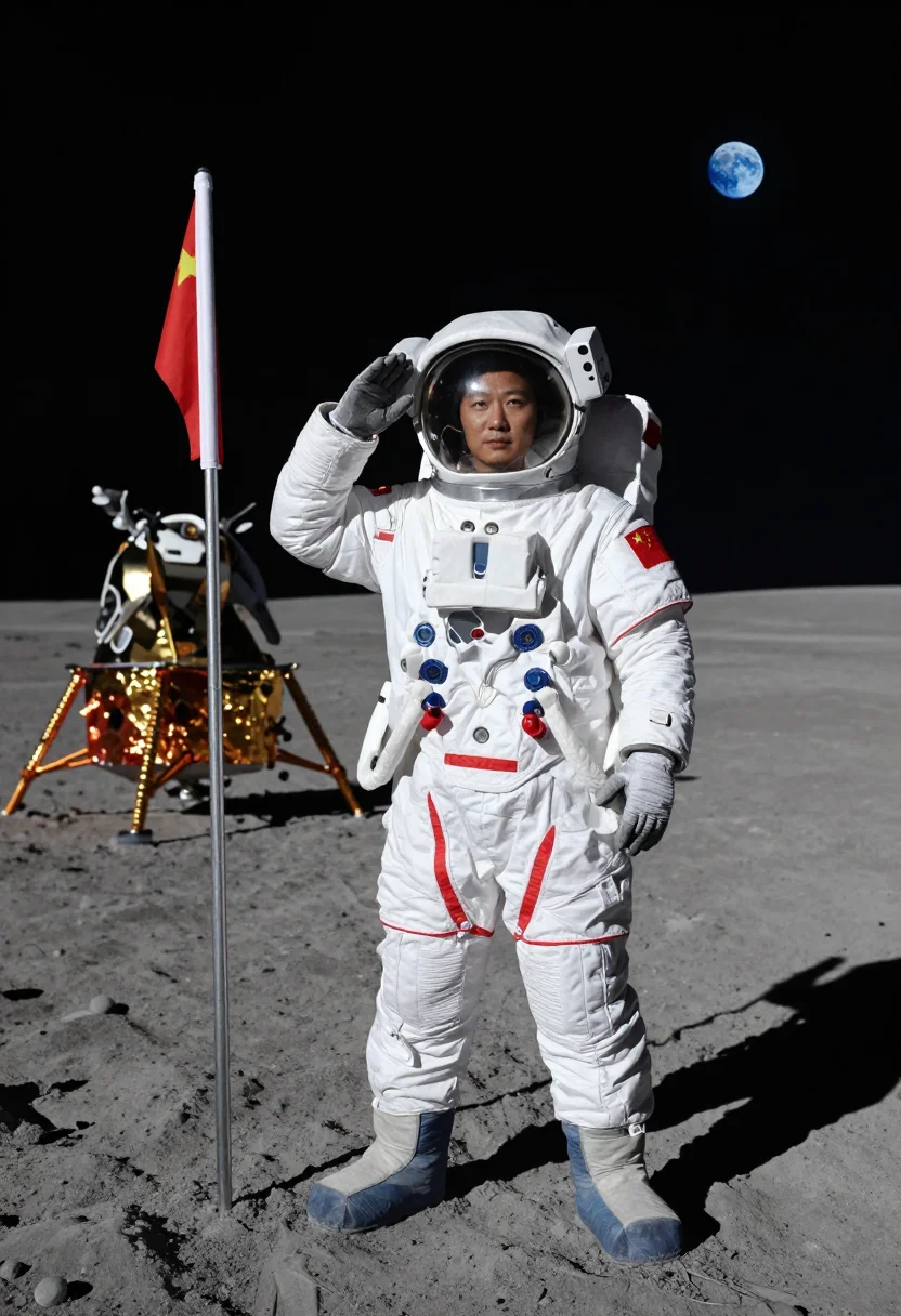AI taikonaut sample — portrait of a taikonaut, full-length portrait of a Chinese m