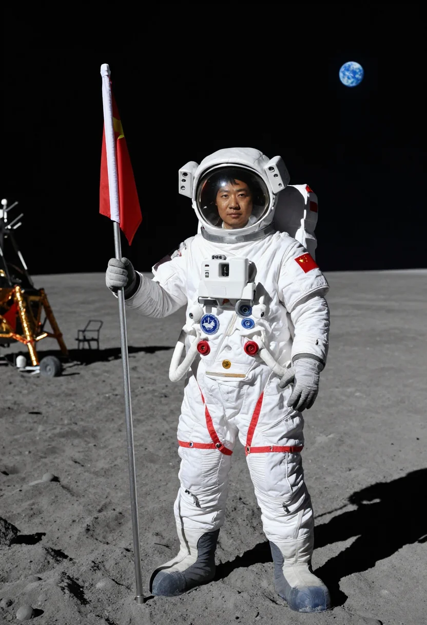 AI taikonaut sample — portrait of a taikonaut, half-length three-quarter portrait