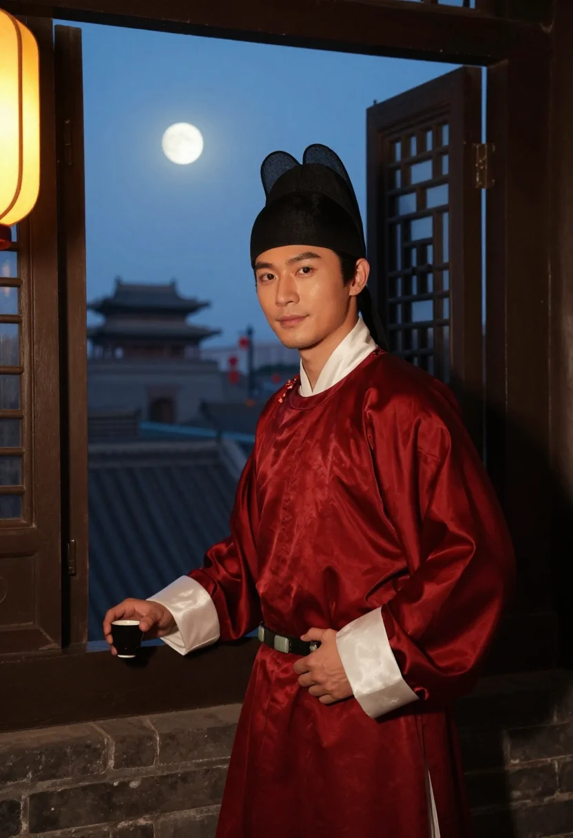 AI tang yuanlingpao sample — portrait of a man, three-quarter-length portrait of a Han-Ch