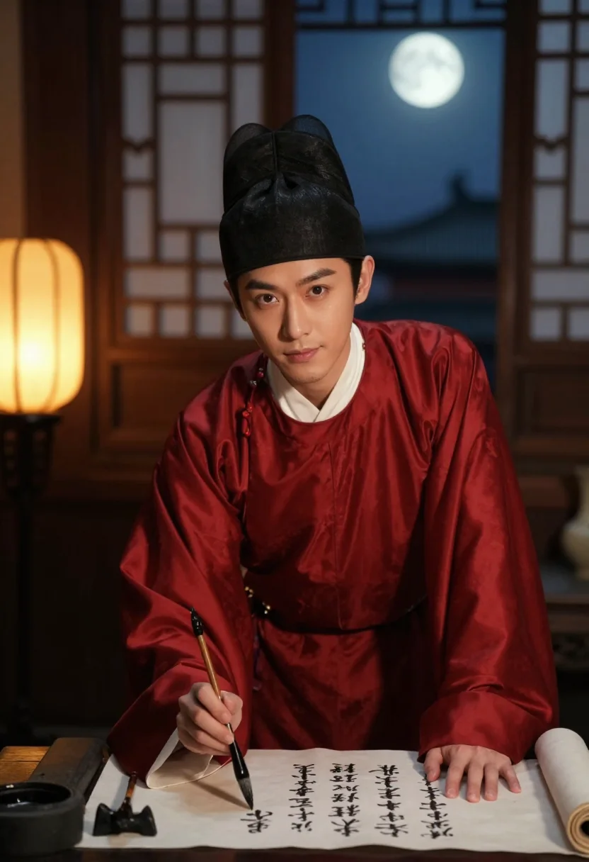 AI tang yuanlingpao sample — portrait of a man, half-length portrait of a Han-Chinese man