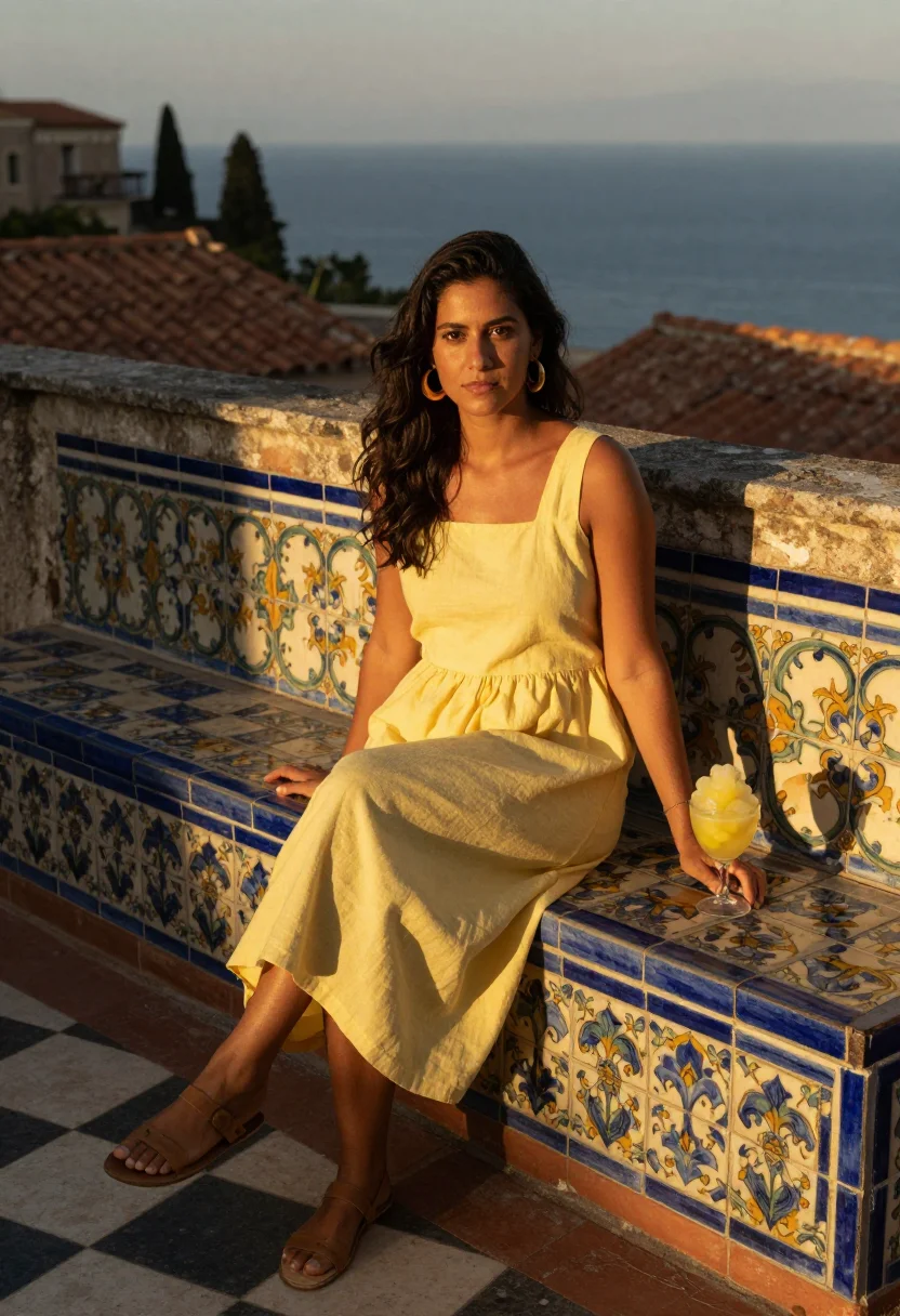 AI taormina sample — portrait of a woman, full-length portrait of a Brazilian wom