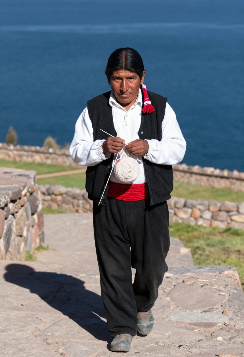 Example portrait from the AI Taquile Chullo — Free Preview, Train Once