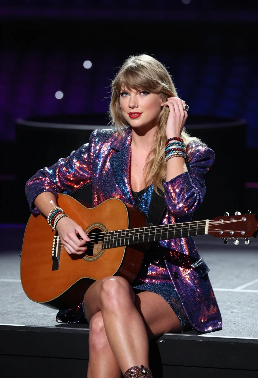 AI taylor swift eras sample — portrait of a woman, close half-length portrait of a Western