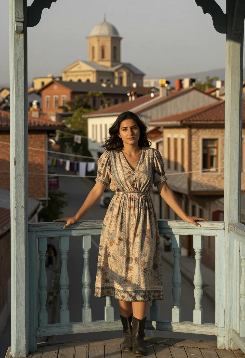 AI tbilisi sample — portrait of a woman, half-length wide portrait of a Georgian