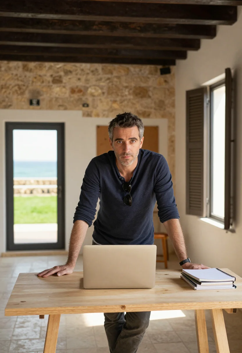 AI tel aviv rothschild sample — portrait of a man, waist-up portrait of an Israeli man in hi