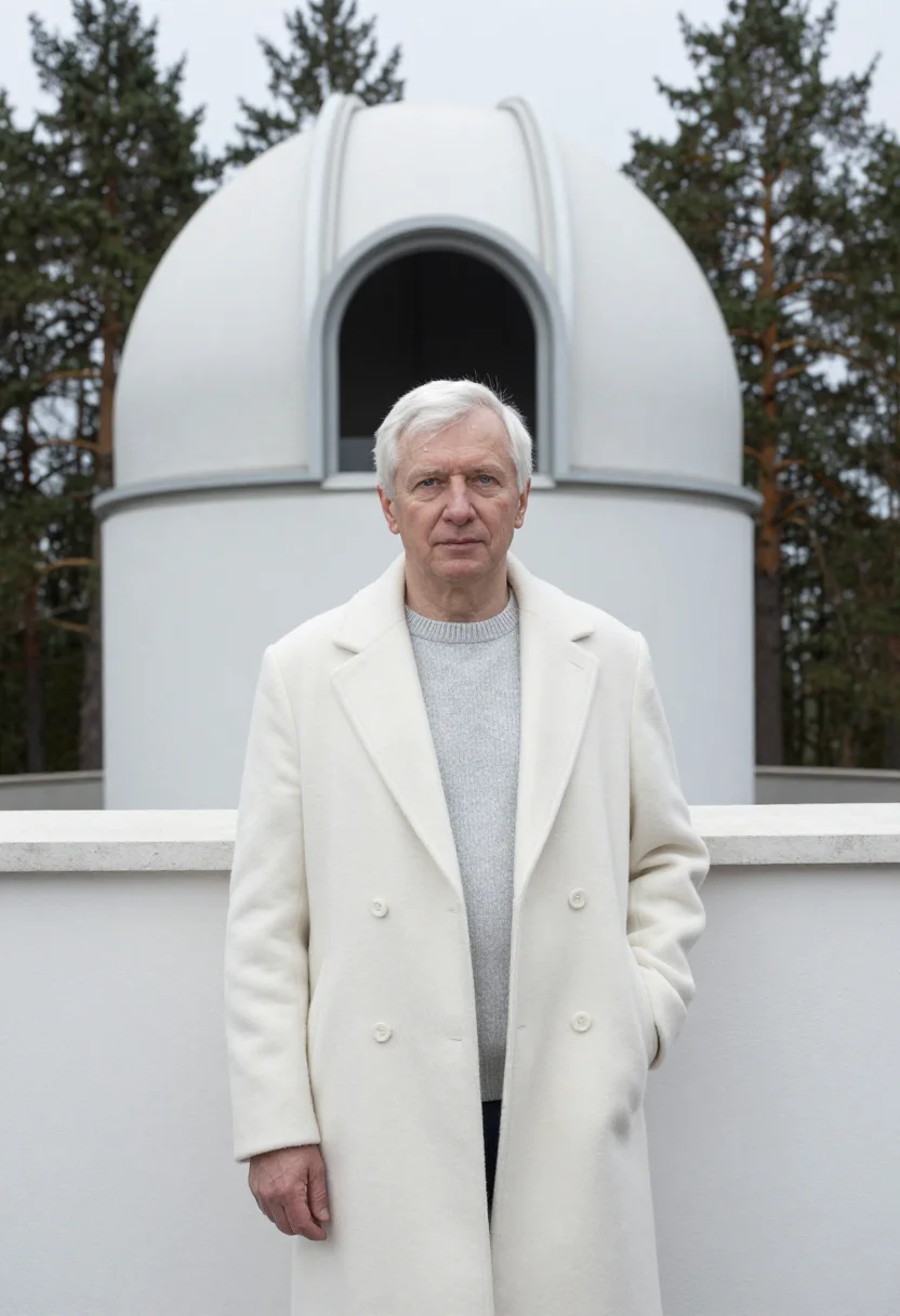 AI telegrafenberg astrophysicist tower white sample — portrait of a man, half-length portrait of a Western-Europea