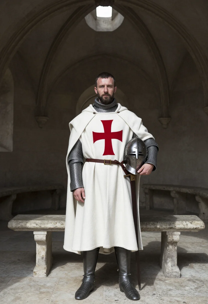 AI templar sample — portrait of a man, full-length portrait of a Western-Europea