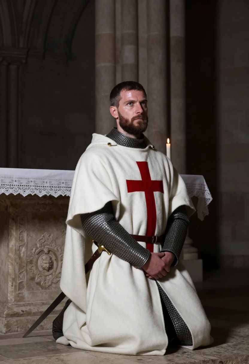 AI templar sample — portrait of a man, chest-up portrait of a Western-European m
