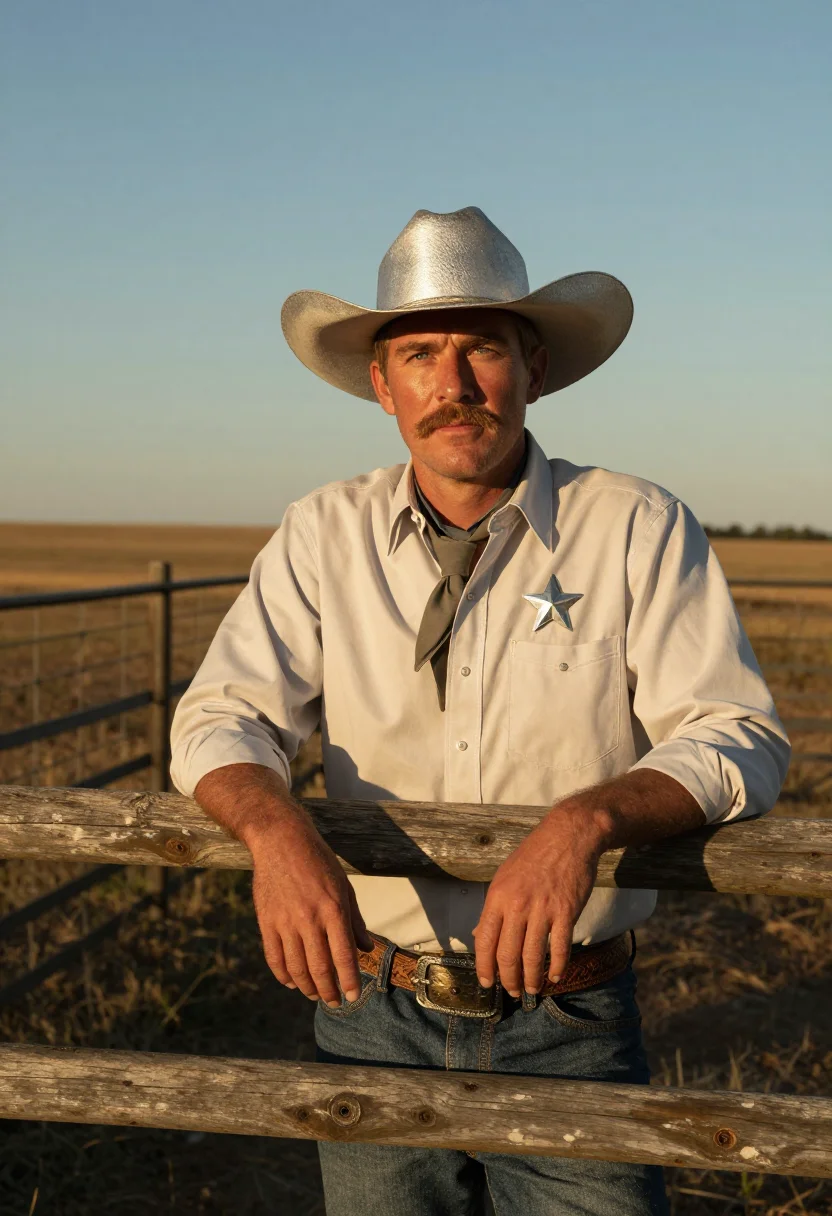 AI texas ranger sample — portrait of a man, half-length portrait of a Texan man in hi