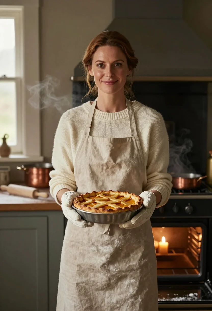 AI thanksgiving table sample — portrait of a woman, three-quarter-length portrait of a woma
