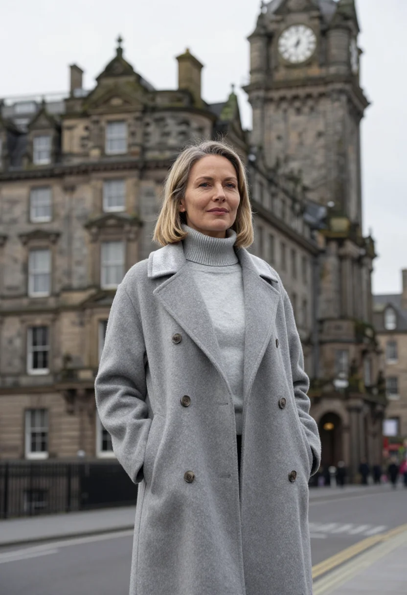 AI the balmoral edinburgh clock tower sample — portrait of a woman, a hotel guest in her forties of English