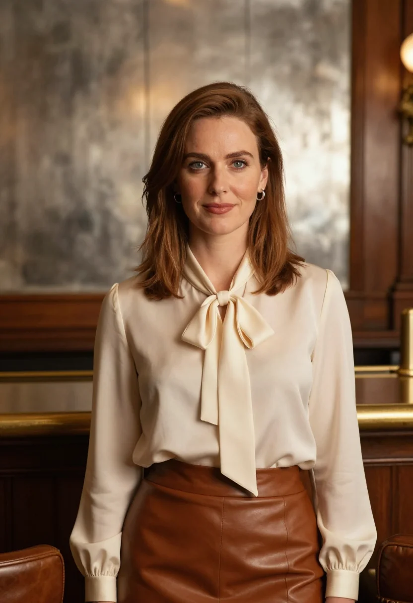 AI the connaught mayfair bar oak cognac sample — portrait of a woman, a British guest in her early thirties w