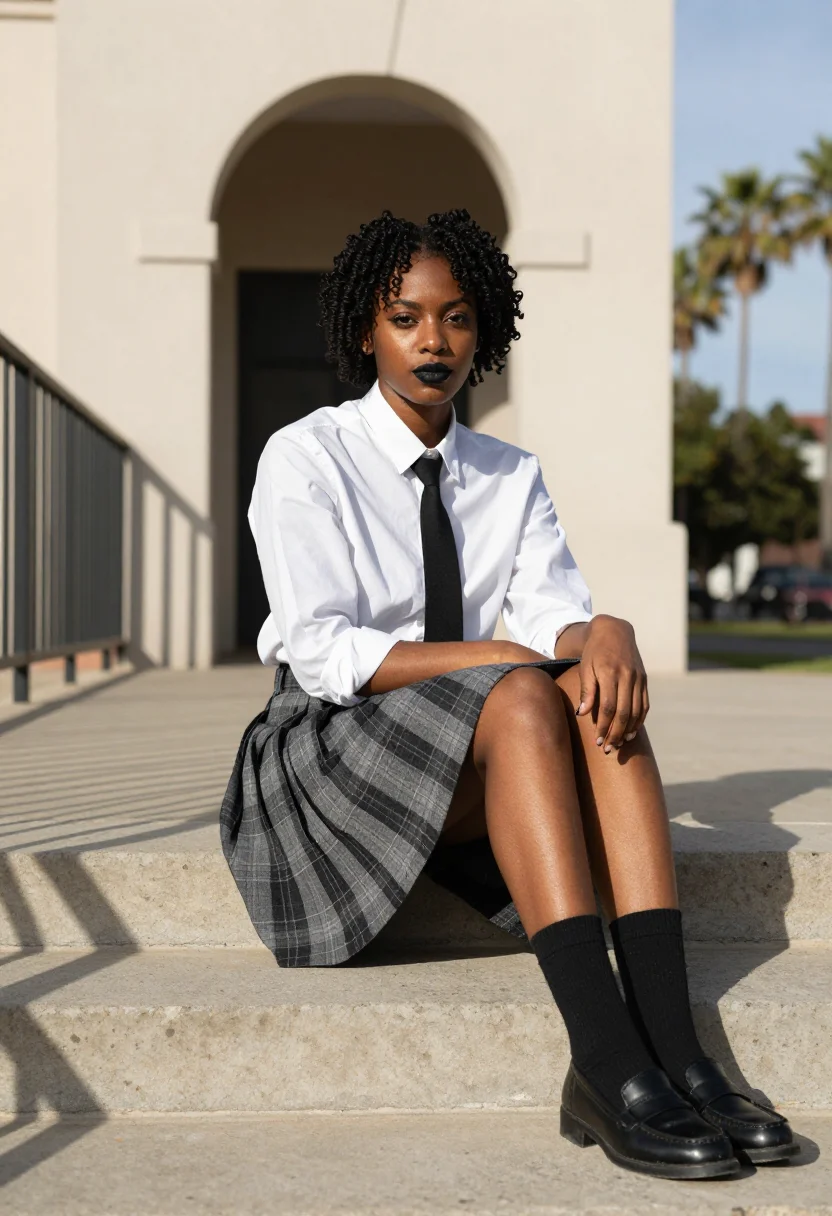 AI the craft sample — portrait of a woman, waist-up portrait of a Black woman with