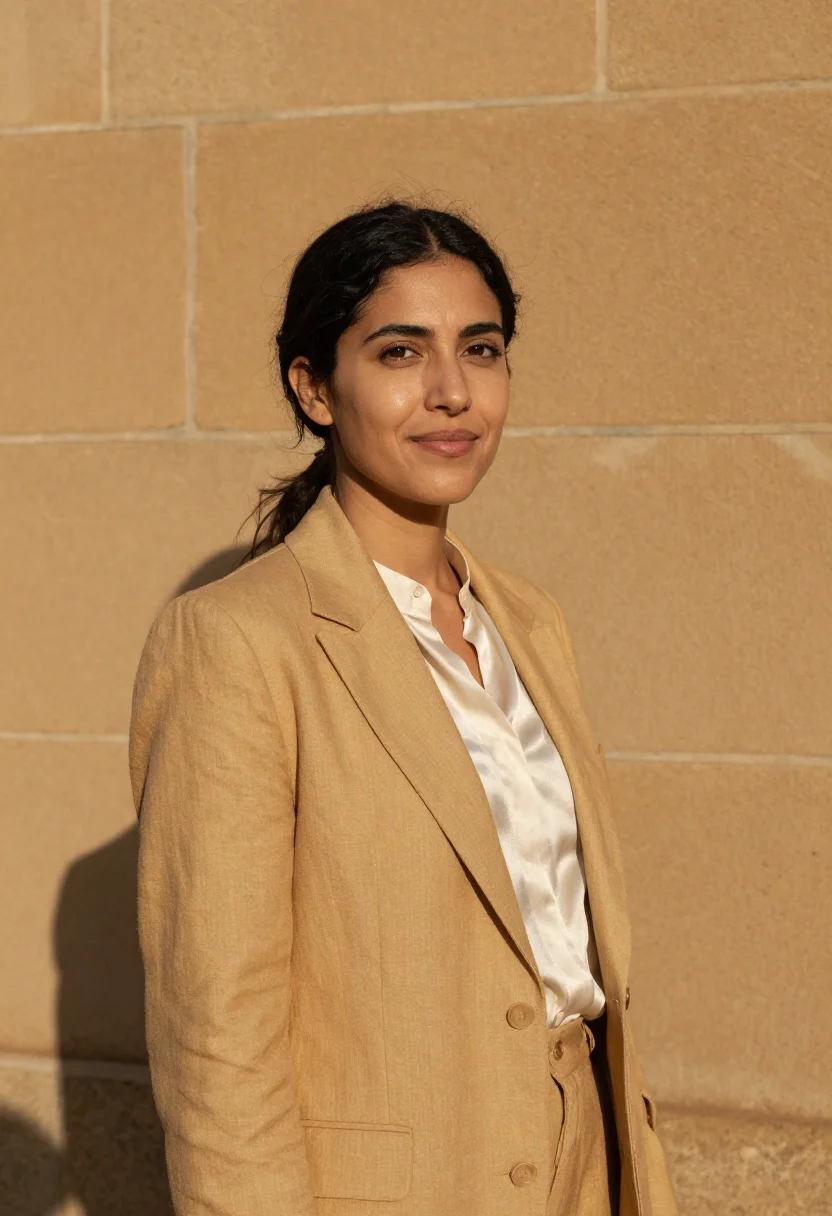 AI the rocks heritage architect sandstone honey sample — portrait of a woman, a conservation architect in her late th