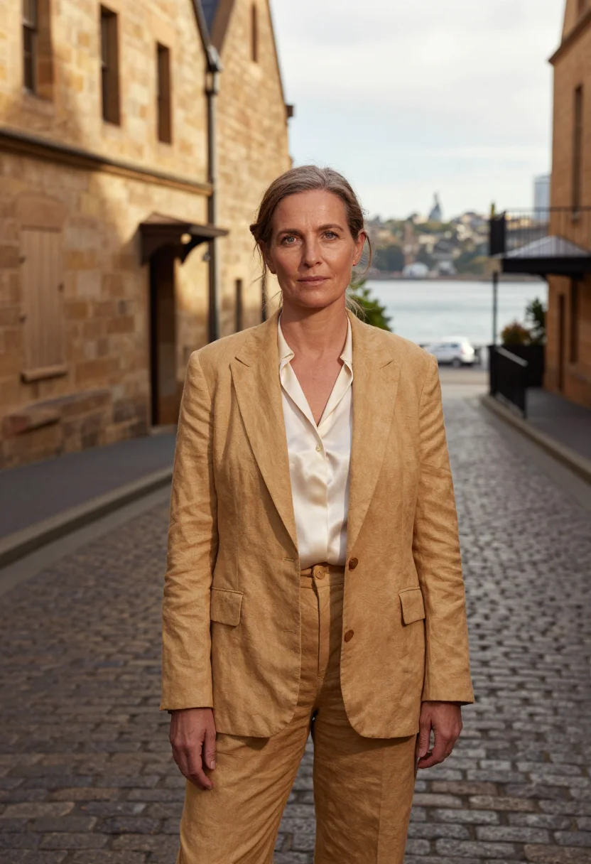 AI the rocks heritage architect sandstone honey sample — portrait of a woman, a conservation architect in her early f