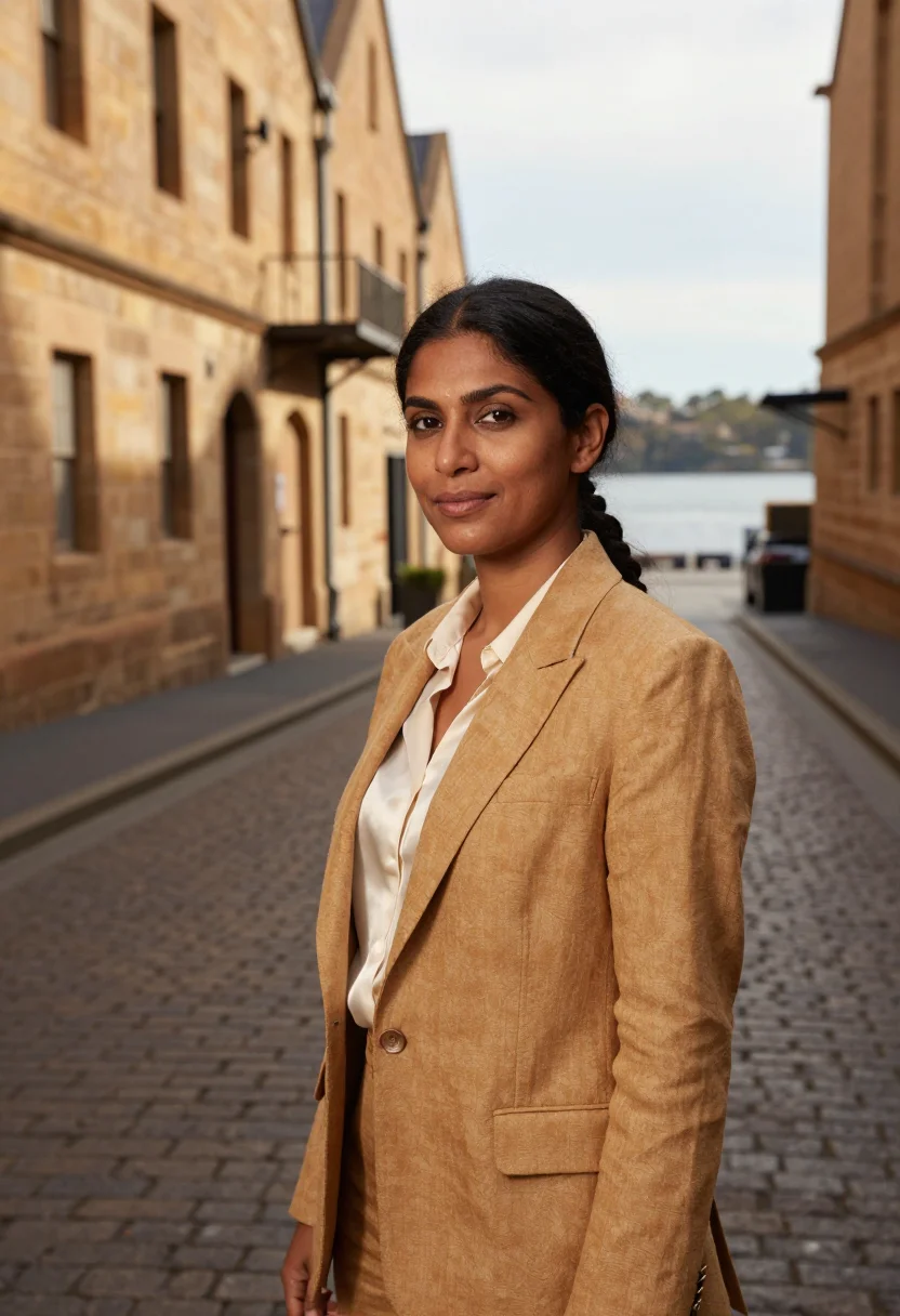 AI the rocks heritage architect sandstone honey sample — portrait of a woman, a conservation architect of South Asian