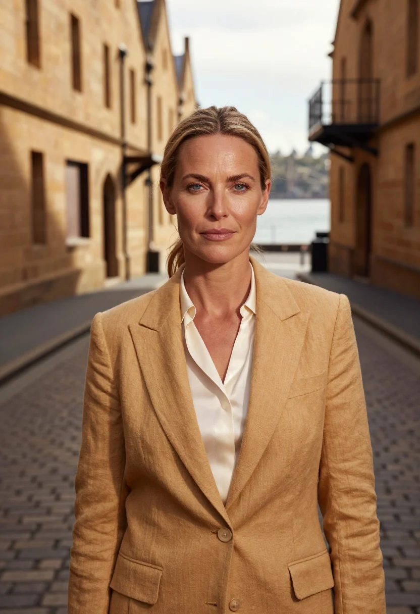 AI the rocks heritage architect sandstone honey sample — portrait of a woman, a conservation architect in her mid-for