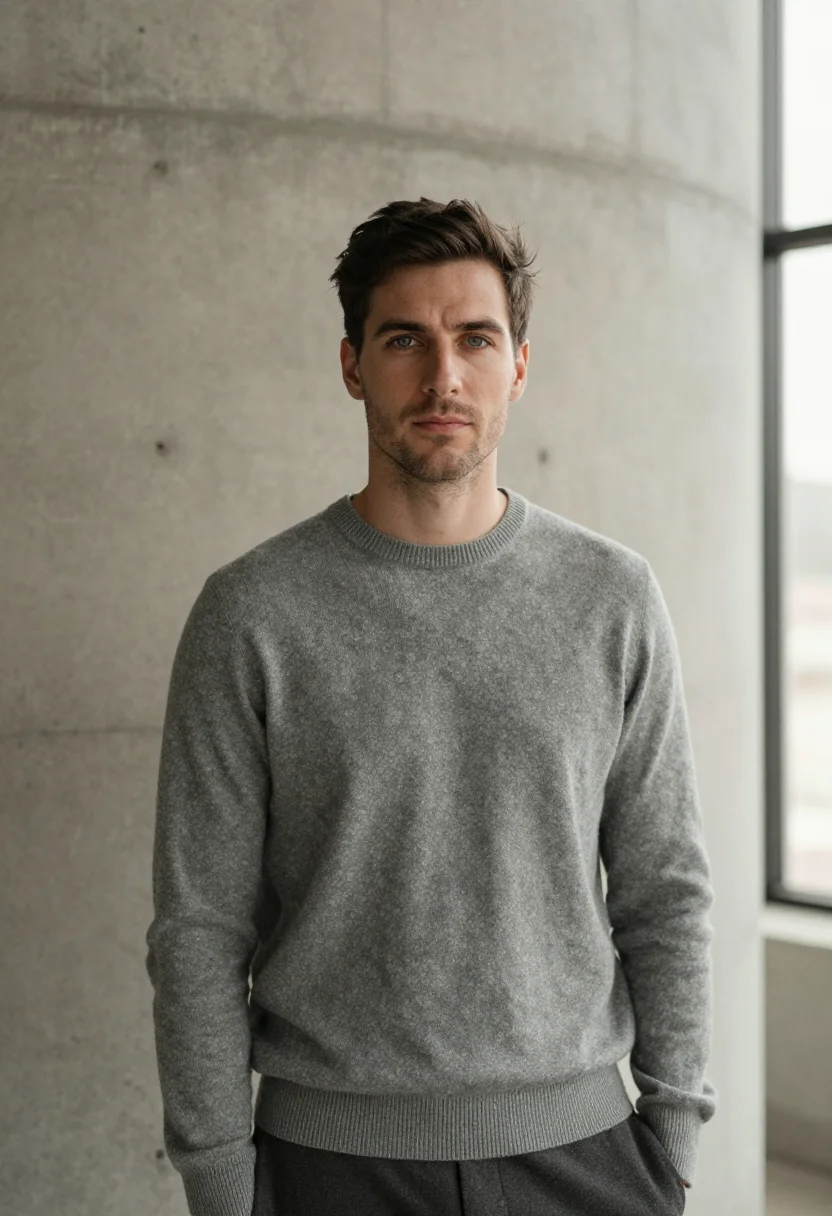 AI the silo cape town pillow window sample — portrait of a man, an English man in his mid-thirties with f