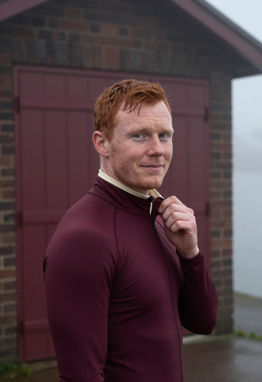 AI tideway rowing bordeaux sample — portrait of a man, framed chest-up from the crown to the bre