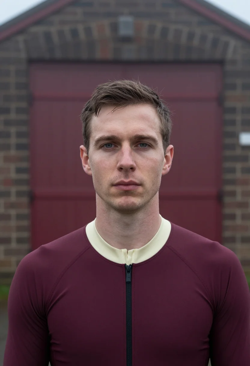 AI tideway rowing bordeaux sample — portrait of a man, framed tight, head and shoulders, the bod