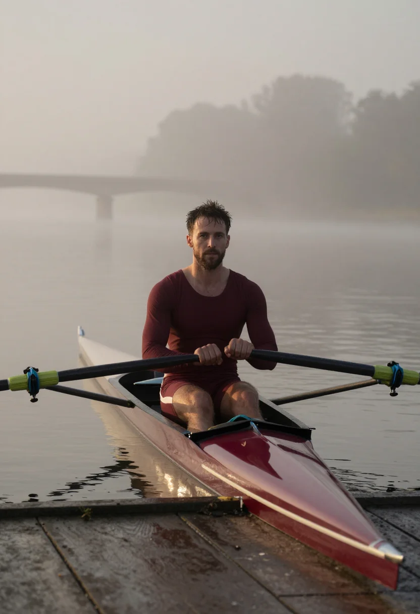 AI tideway rowing bordeaux sample — portrait of a man, framed tight, head and shoulders, the bod